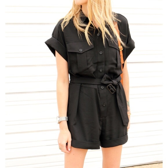 Banana Republic Pants - Banana republic utility black romper